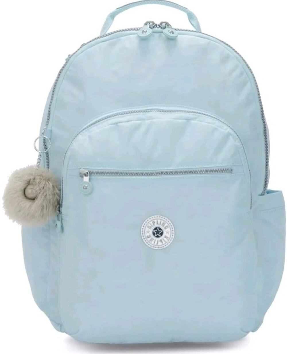 🎒 Kipling Seoul XL 17" Laptop Backpack Bridal Blue Travel School Work Bag 💻 *